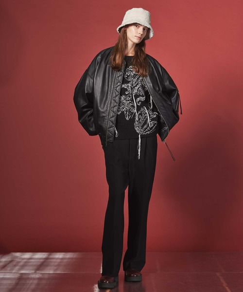 MAISON SPECIAL ダブルクロスワンタックワイドパンツ MAISON SPECIAL パンツ 「UNISEX」Double-Cloth One-Tuck Wide