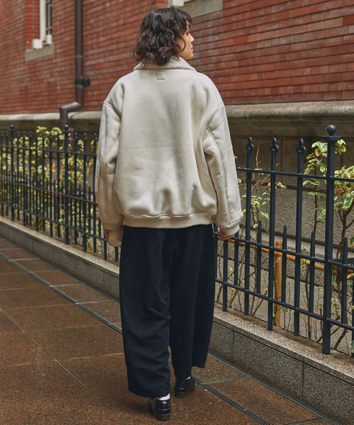 MONO-MART（モノマート） ムートンコート ボアコート ボア襟付き