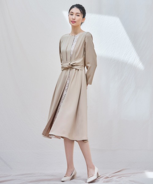DRESS+（ドレスプラス） ドレス パーティードレス ワンピース 袖付き