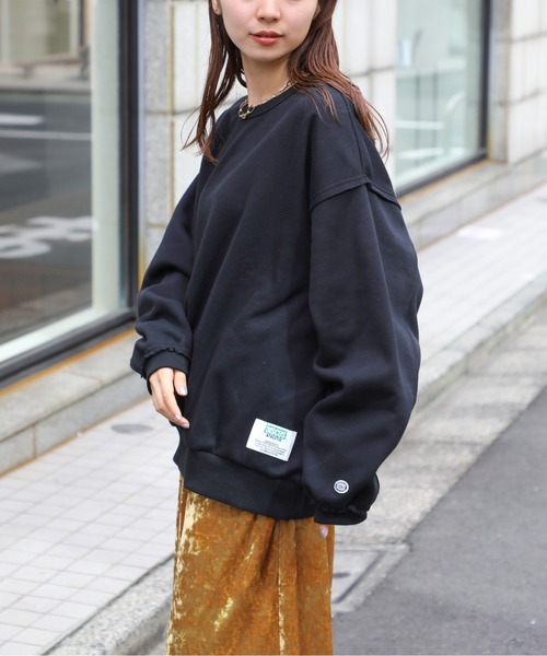 DISCUS トレーナー スウェット 「DISCUS」裏シープ起毛カットオフ