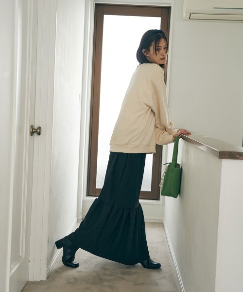 SALE】Multi Fabric Glitter Flower Wrap Skirt