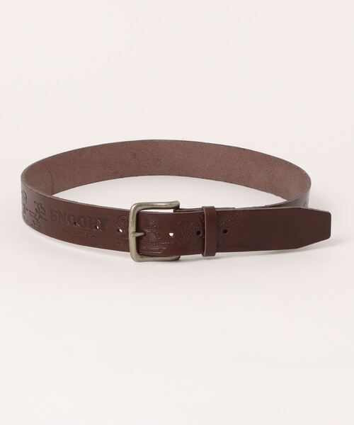 ベルト レディース 「日本製」スヌーピー 「SNOOPY」 Embossed Leather Belt(C-Skateboard柄)｜zozo｜03