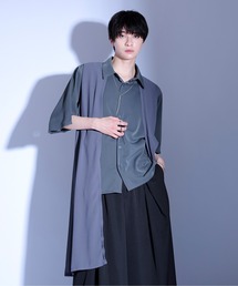 【ほぼ未使用】ASTREAT シアーロングシャツ Ellno Loset シャツ シアーレイヤードロングシャツ/SS メンズ