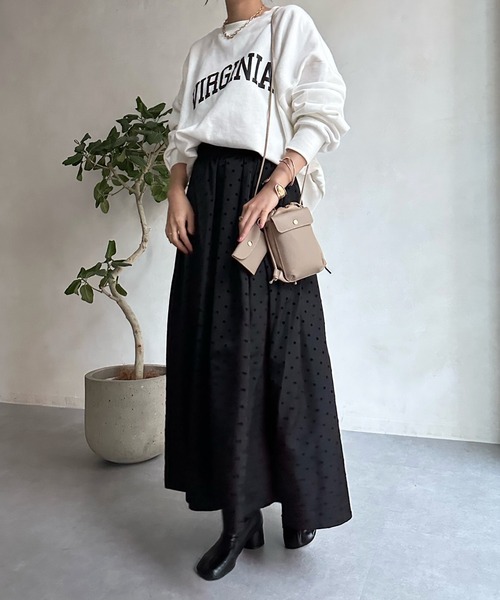 DouDou」 フレアスカート FREE ブラック レディース : 84178475  