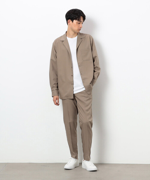 m♡出品 COMME CA ISM シャツ ファンクショナル ストレッチツイル