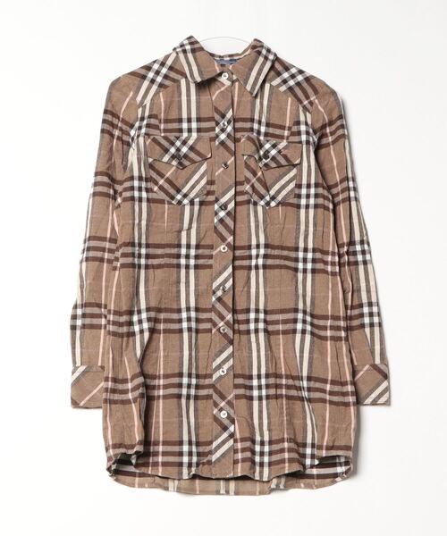 BURBERRY BLUE LABEL チェック柄 ワンピース茶色