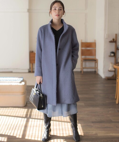 組曲（KUMIKYOKU） コート アウター スタンドカラーシャギーコート