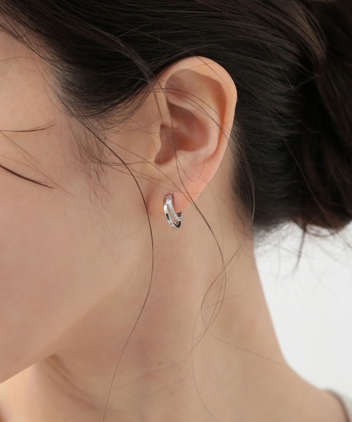 【落ち着いた印象】シングル イヤリング CALIN STANDARD イヤリング 金属アレルギー対応made in japan