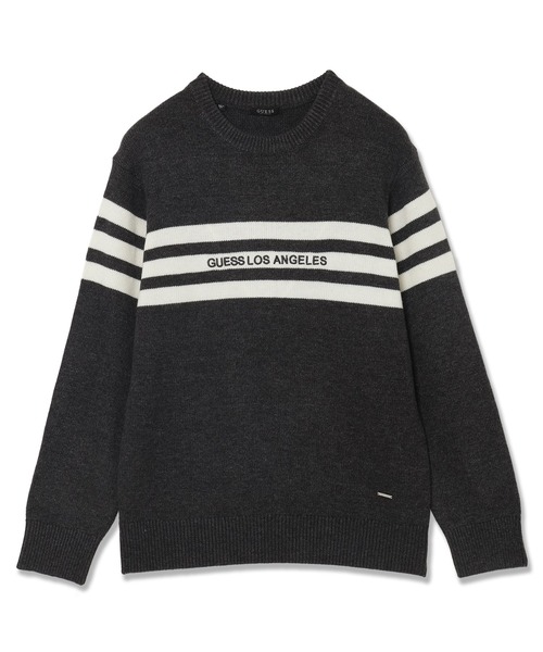 【チャコールグレー(CGY)】GUESS ニット セーター(M)MEN'S L/Slv Pullover Sweater GUESS（ゲス） セーター ニット MEN'S L/Slv Pullover Sweater ニット