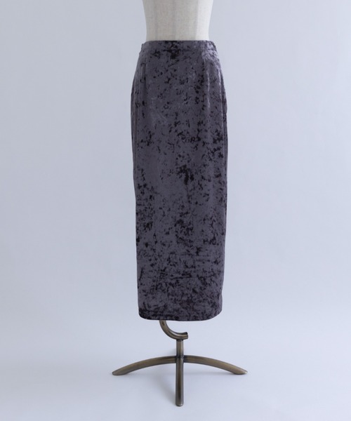 スカート lace velour maxi skirt EN NEUME スカート Velour I-Line Skirt : ZOZOTOWN Yahoo!店 - 通販