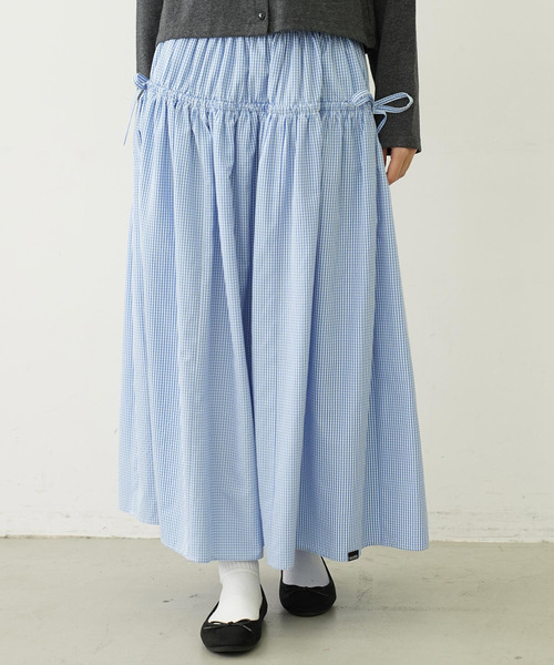 MILKFED. スカート GINGHAM CHECK VOLUME SKIRT : ZOZOTOWN