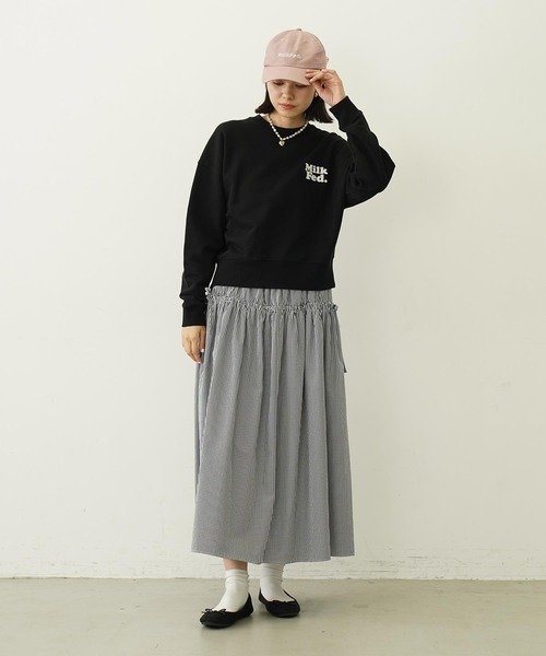 MILKFED.（ミルクフェド） スカート GINGHAM CHECK VOLUME SKIRT