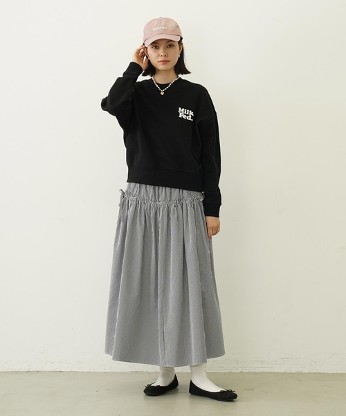 MILKFED. スカート GINGHAM CHECK VOLUME SKIRT : ZOZOTOWN