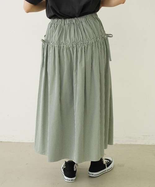 MILKFED.（ミルクフェド） スカート GINGHAM CHECK VOLUME SKIRT