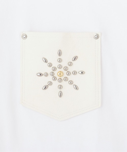う*子様 【完売】neith.Rose Studs T-shirt White Schott N.Y.C（ショット） tシャツ Schott/ショット/DEER STUDS LS T