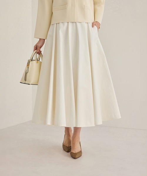 ロペ（ROPE’）/【洗える】ドライコットンフォルムフレアスカート/セレモニー・通勤対応 ROPE'（ロペ） スカート 「洗える」ドライコットンフォルムフレア