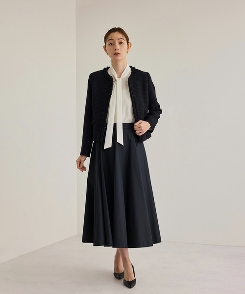 ロペ（ROPE’）/【洗える】ドライコットンフォルムフレアスカート/セレモニー・通勤対応 ROPE'（ロペ） スカート 「洗える」ドライコットンフォルムフレア