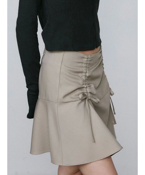 EMODA（エモダ） スカート ギャザーリボンフレアスカート : ZOZOTOWN