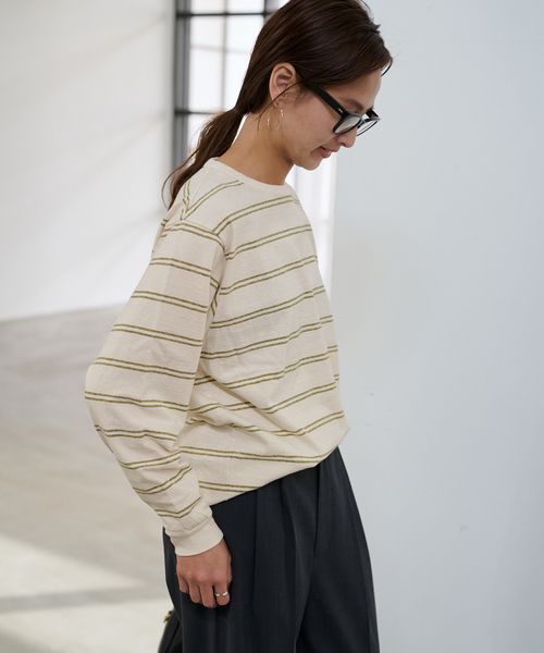 憧れの FRAMeWORK tシャツ マルチボーダーロンT レディース : ZOZOTOWN トップス