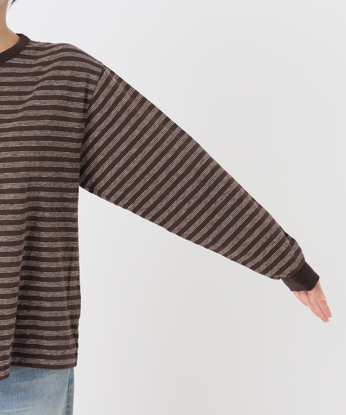 「FRAMeWORK」 長袖カットソー FREE バーガンディー レディース レディース】PRINTED LONG T-SHIRT | seya.(セヤ) / トップス