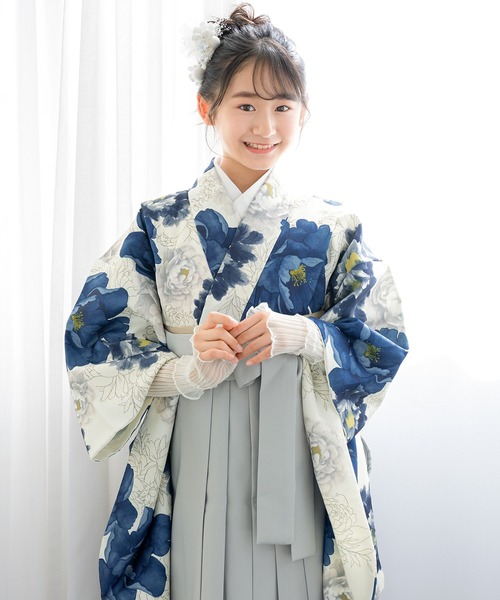 SOUBIEN 着物 floroハイジュニア袴4点セット（着物・襦袢・下帯