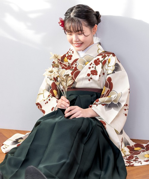 SOUBIEN 着物 floroハイジュニア袴4点セット（着物・襦袢・下帯