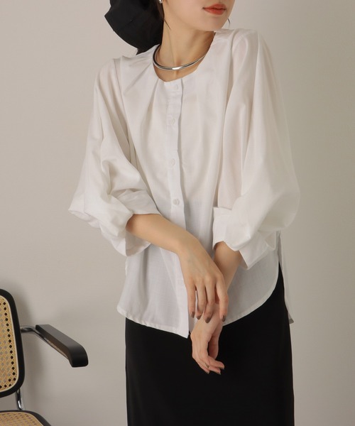 ヘイヴ tulip bonding blouse ブラウス 七分袖 F other - ヘイヴ tulip bonding blouse ブラウス 七分袖 Fの通販 by