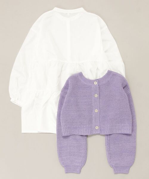 「GLOBAL WORK」 「and yua any」「KIDS」ニットカーディガン 150cm グリーン キッズ