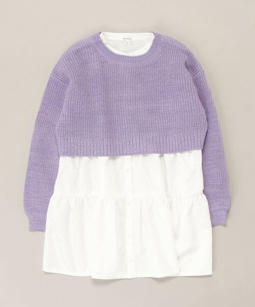 「GLOBAL WORK」 「and yua any」「KIDS」ニットカーディガン 150cm グリーン キッズ