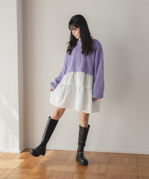 「GLOBAL WORK」 「and yua any」「KIDS」ニットカーディガン 150cm グリーン キッズ