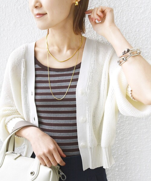 SHIPS for women / シップスウィメン 〈手洗い可能〉ペーパー ポリエステル Vネック カーディガン SHIPS カーディガン 「手洗い可能」ペーパー ポリエステル V