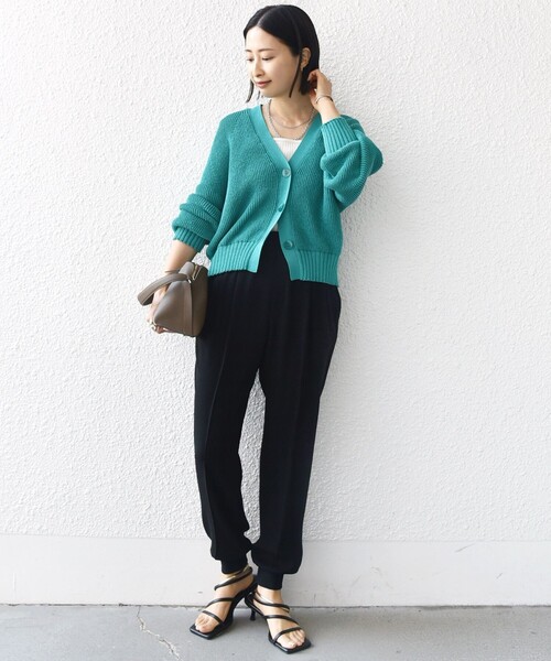 SHIPS for women / シップスウィメン 〈手洗い可能〉ペーパー ポリエステル Vネック カーディガン SHIPS カーディガン 「手洗い可能」ペーパー ポリエステル V