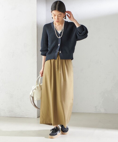 SHIPS for women / シップスウィメン 〈手洗い可能〉ペーパー ポリエステル Vネック カーディガン SHIPS カーディガン 「手洗い可能」ペーパー ポリエステル V