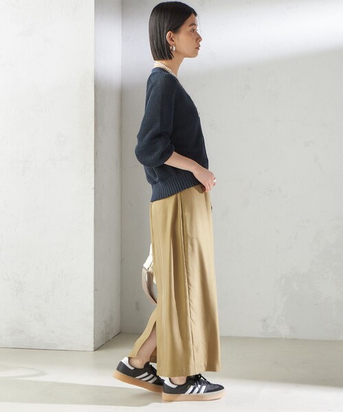 SHIPS for women / シップスウィメン 〈手洗い可能〉ペーパー ポリエステル Vネック カーディガン SHIPS カーディガン 「手洗い可能」ペーパー ポリエステル V