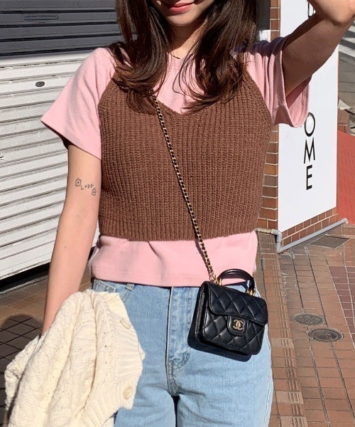 Reurie'（レウリィ） キャミソール ニットビスチェ／knit bustier