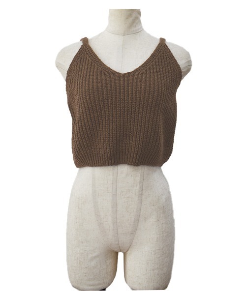 Reurie'（レウリィ） キャミソール ニットビスチェ／knit bustier