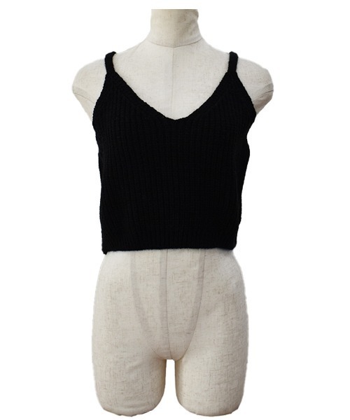 Reurie'（レウリィ） キャミソール ニットビスチェ／knit bustier