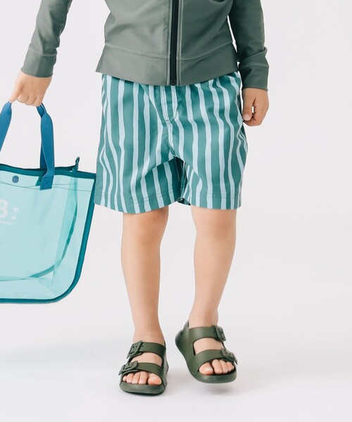 B：MING by BEAMS 水着 ストライプ スイムショーツ 2025SS（110