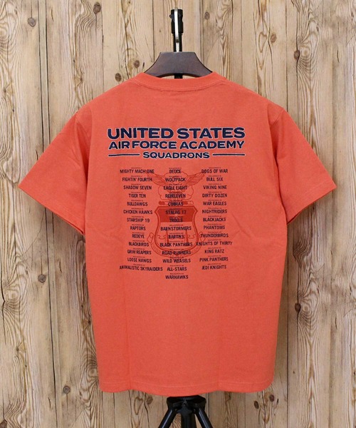 AVIREX tシャツ USAFA SQUADRONS EMBROIDERY T-SHIRT メンズ