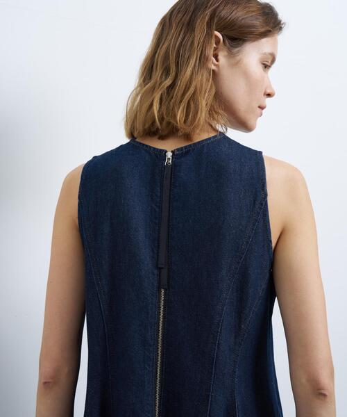 LANVIN en Bleu ワンピース デニムノースリーブワンピース