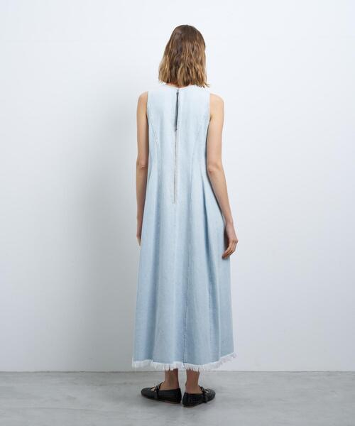 LANVIN en Bleu ワンピース デニムノースリーブワンピース