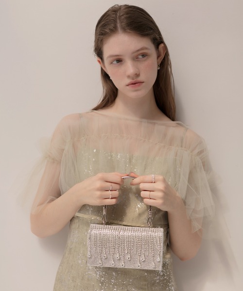 Leja ハンドバッグ 「LEJA」2WAYシルバードロップビジューバッグ