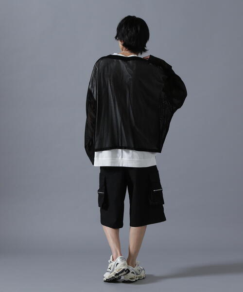 カーディガン DankeSchon/ダンケシェーン/MESH VELOR CARDHIGAN レディース メンズの画像