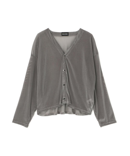【DankeSchon】MESH VELOR CARDIGAN 2色展開 ブラック グレー DANKE SCHON カーディガン DankeSchon/ダンケシェーン/MESH