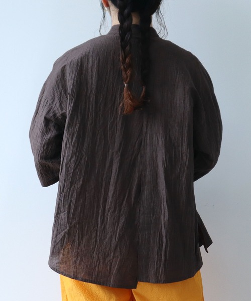 2025秋冬新作】 美品】yuni ユニ リネン スキッパー 袖タック