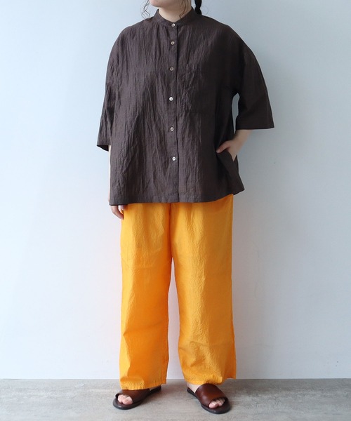 ブラウス シャツ バックスリットハーフスリーブブラウス レディース yuni ブラウス シャツ バックスリットブラウス レディース
