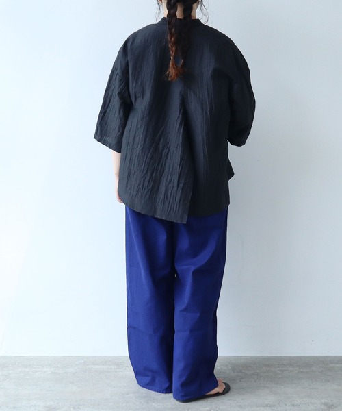 △コットンキャッチワッシャーワイドブラウス '25SS（シャツ