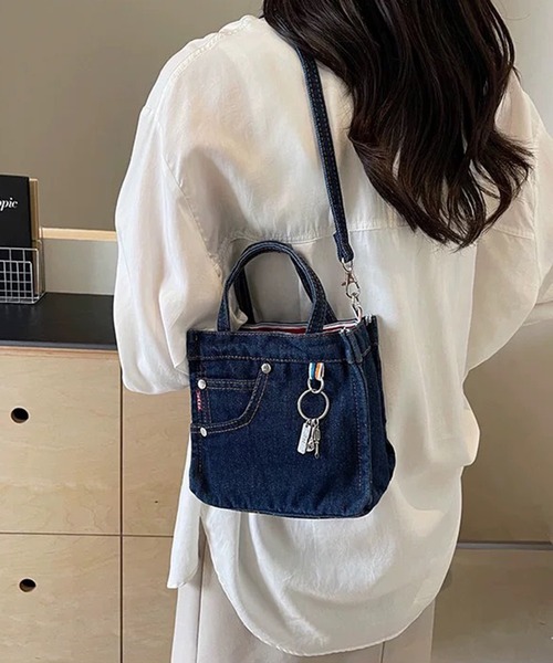 pumpkin port ショルダーバッグ バッグ デニム素材 ミニ