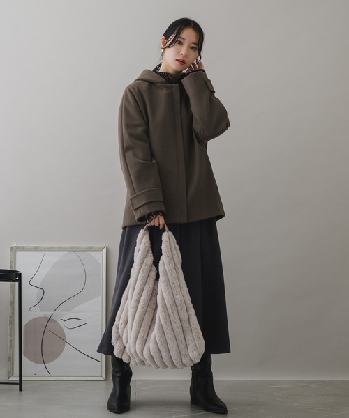 「KATHARINE ROSS」 「Cloche」ダッフルコート MEDIUM ブラック レディース_画像3