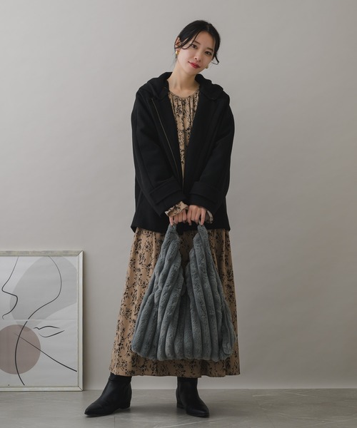 「KATHARINE ROSS」 「Cloche」ダッフルコート MEDIUM ブラック レディース_画像8